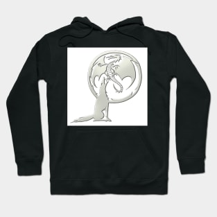 Wolf and Dragon Pewter white Hoodie